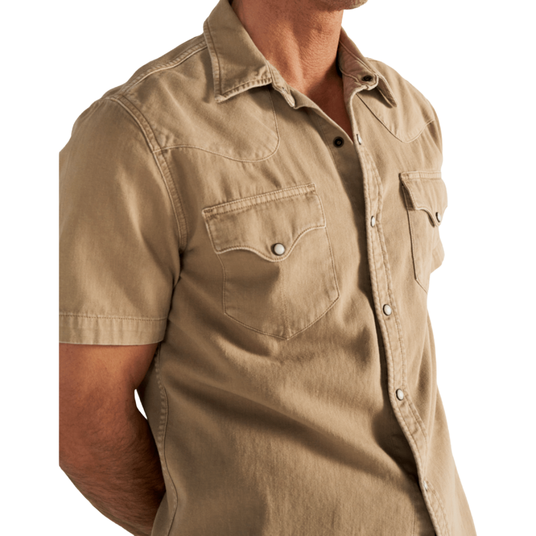 Tecovas Men's Coriander Denim Western Pearl Snap Shirt 40438COR
