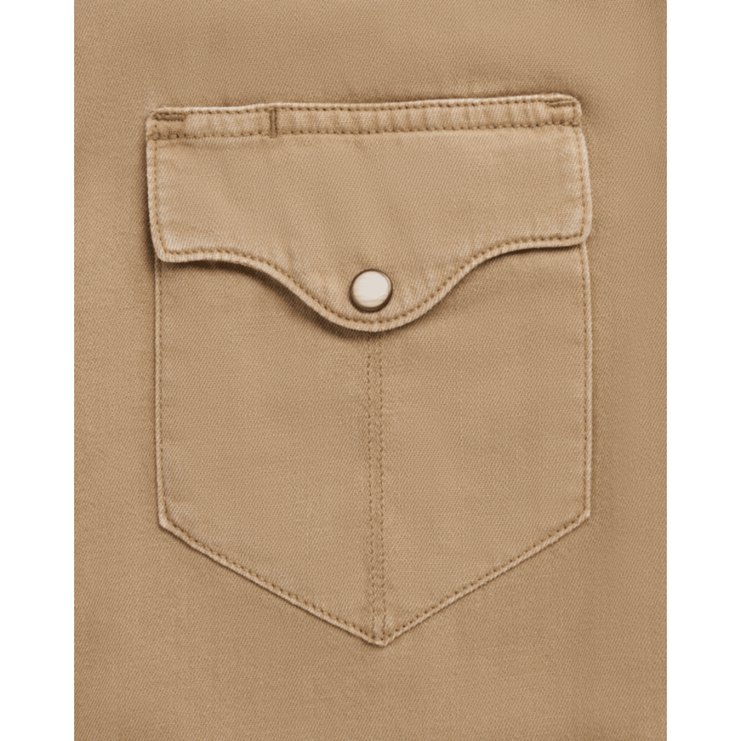 Tecovas Men's Coriander Denim Western Pearl Snap Shirt 40438COR