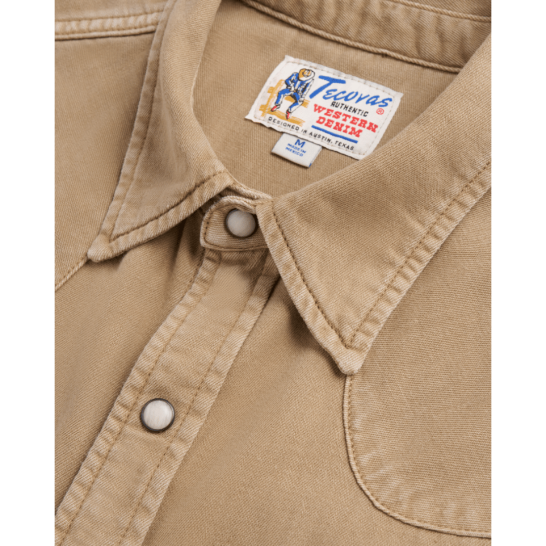 Tecovas Men's Coriander Denim Western Pearl Snap Shirt 40438COR