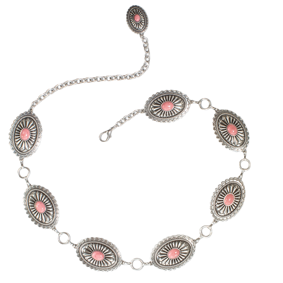 Ariat Ladies Pink Oval Concho Belt A1515830