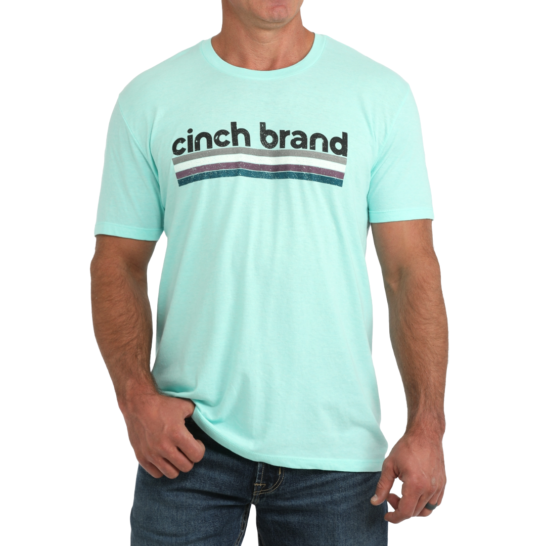 Cinch Men's Turquoise Cinch Brand T-Shirt MTT1690748