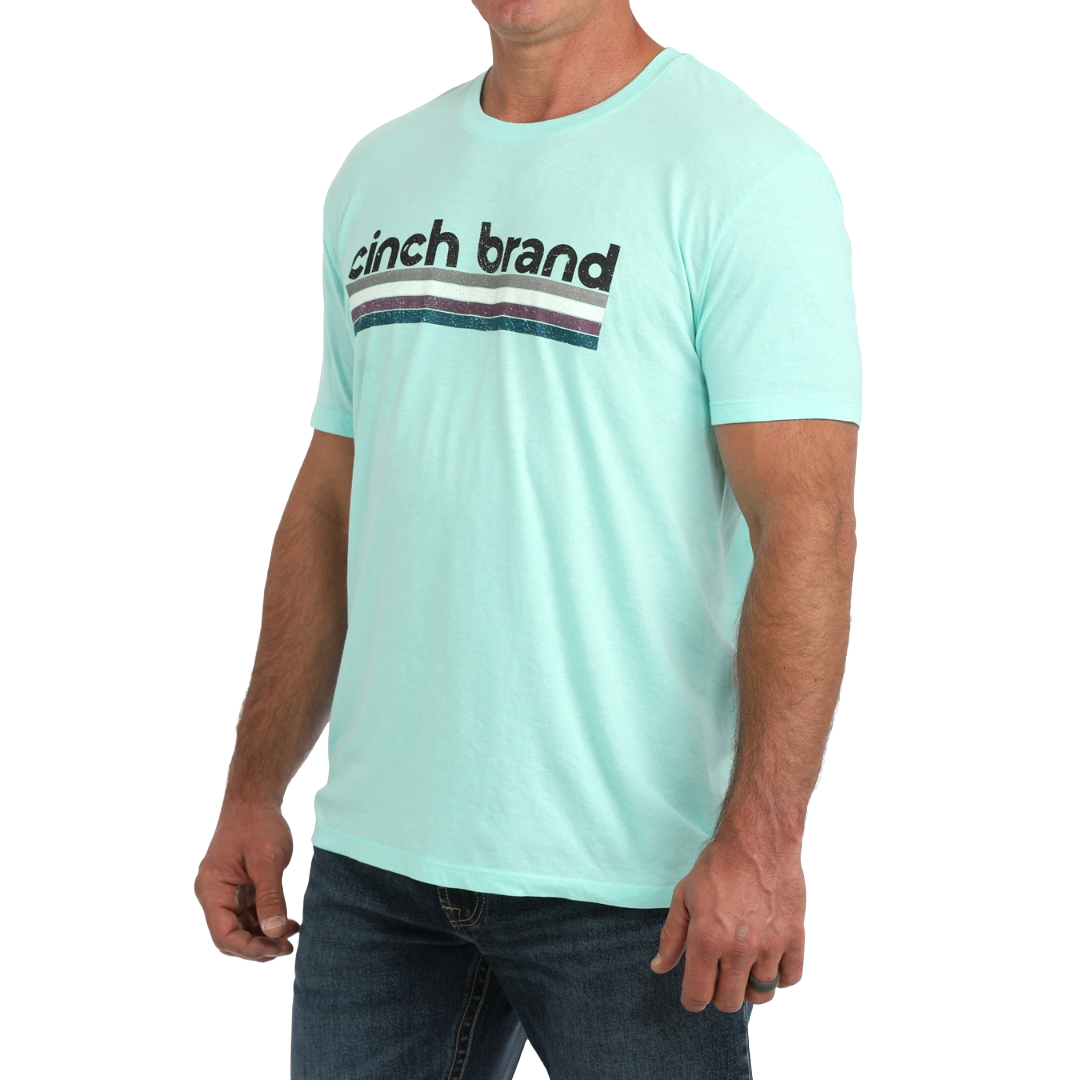 Cinch Men's Turquoise Cinch Brand T-Shirt MTT1690748