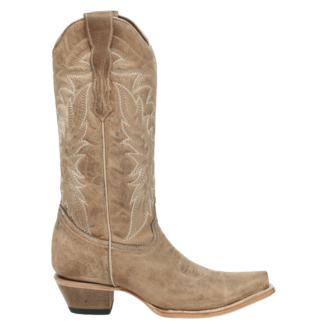 Circle G by Corral Ladies Straw Leaft Snip Toe Western Boot L6417