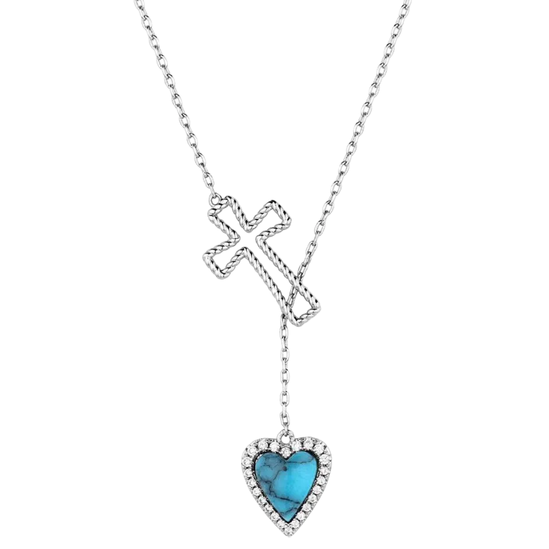 Montana Silversmiths Ladies Silver Anchored In Love And Faith Necklace NC6225