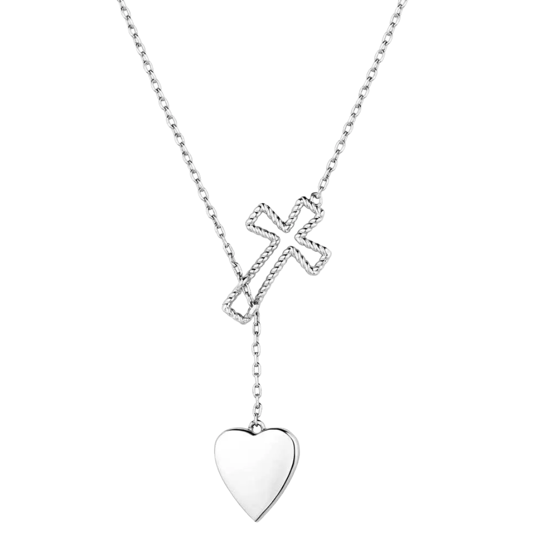 Montana Silversmiths Ladies Silver Anchored In Love And Faith Necklace NC6225