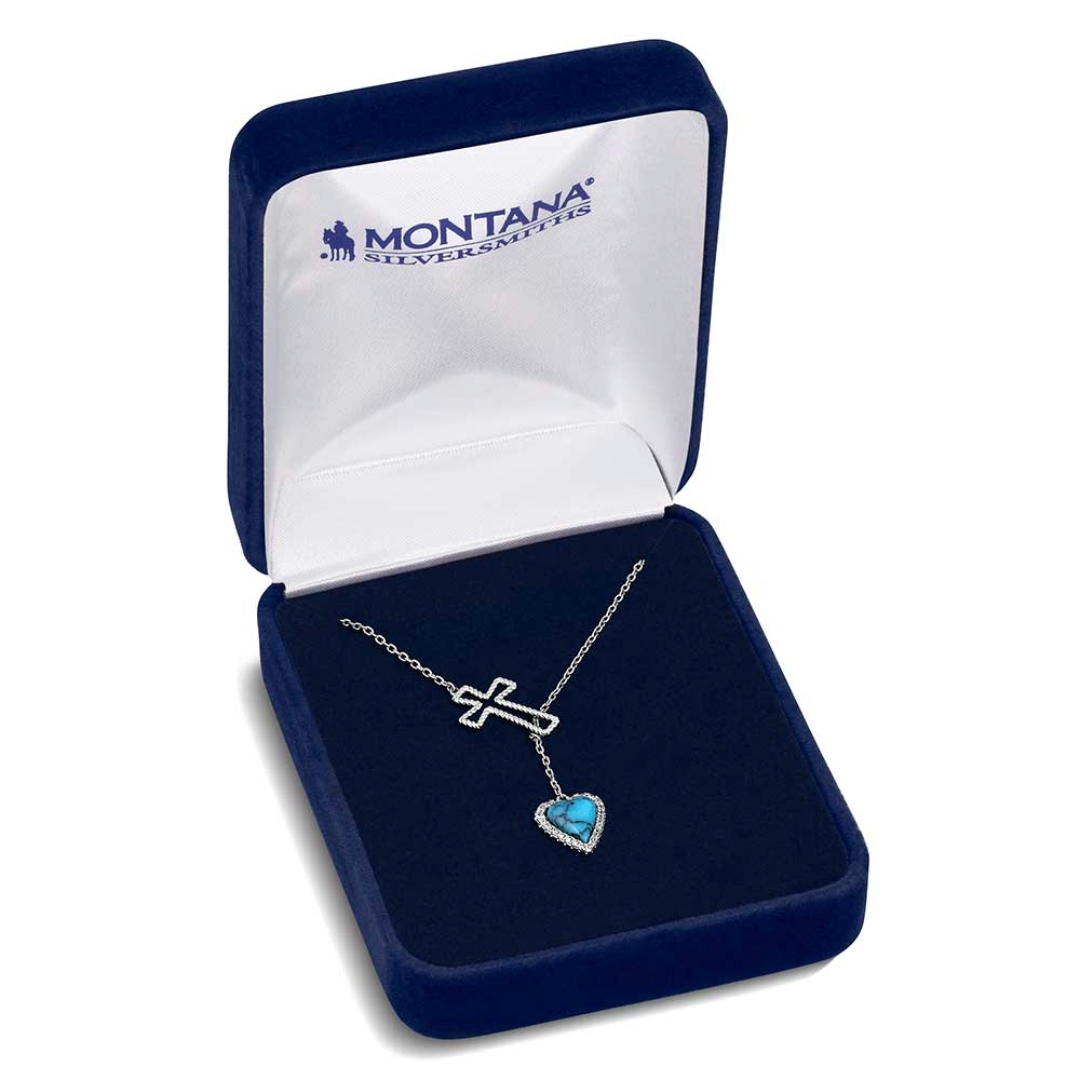Montana Silversmiths Ladies Silver Anchored In Love And Faith Necklace NC6225