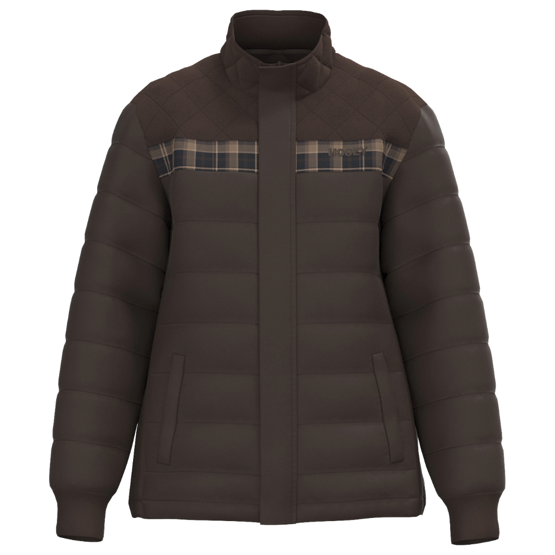 Hooey Men's Dark Brown Banff Puffer Jacket HJ2607DKBR