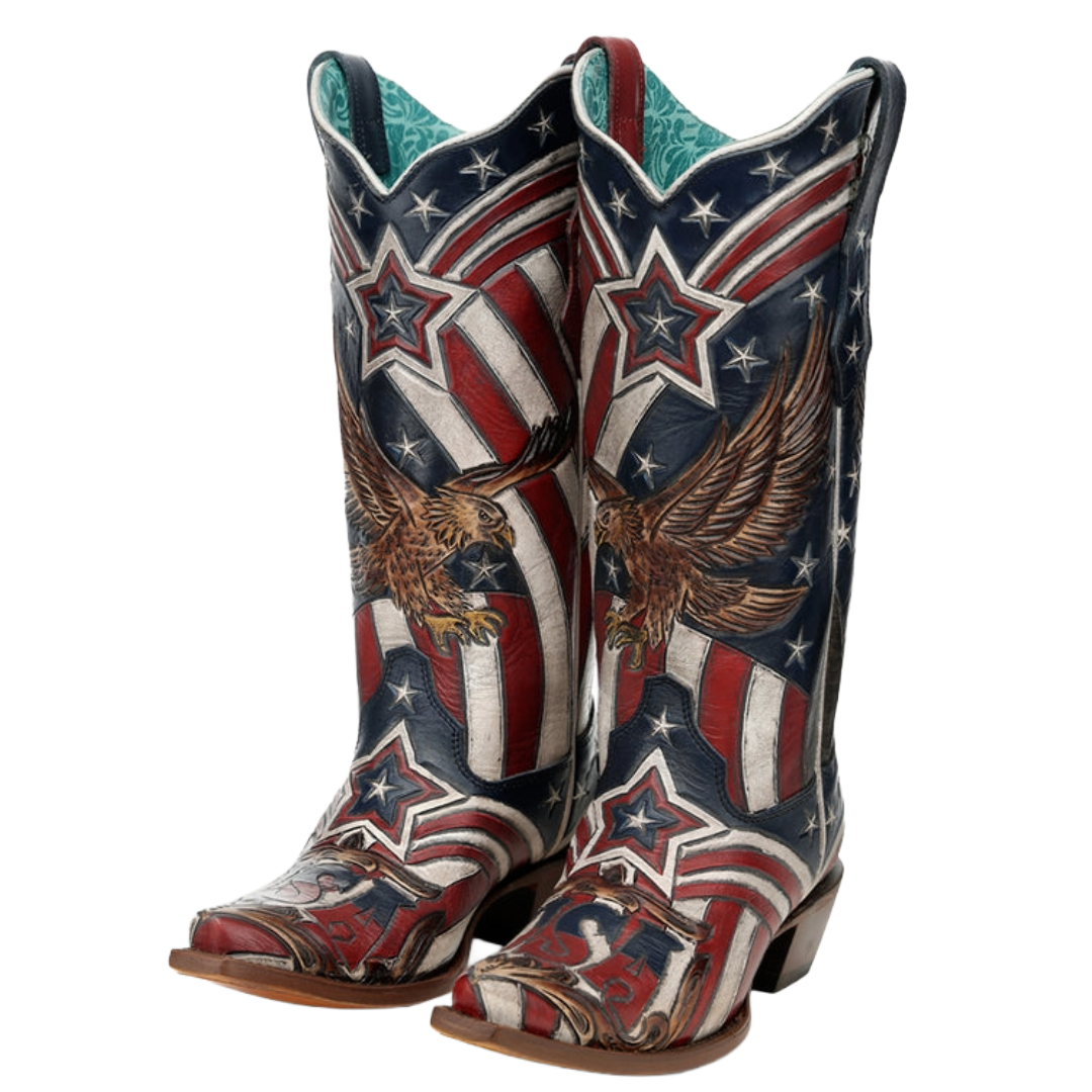 Corral Ladies Liberty Eagle Snip Toe Western Boot A5149
