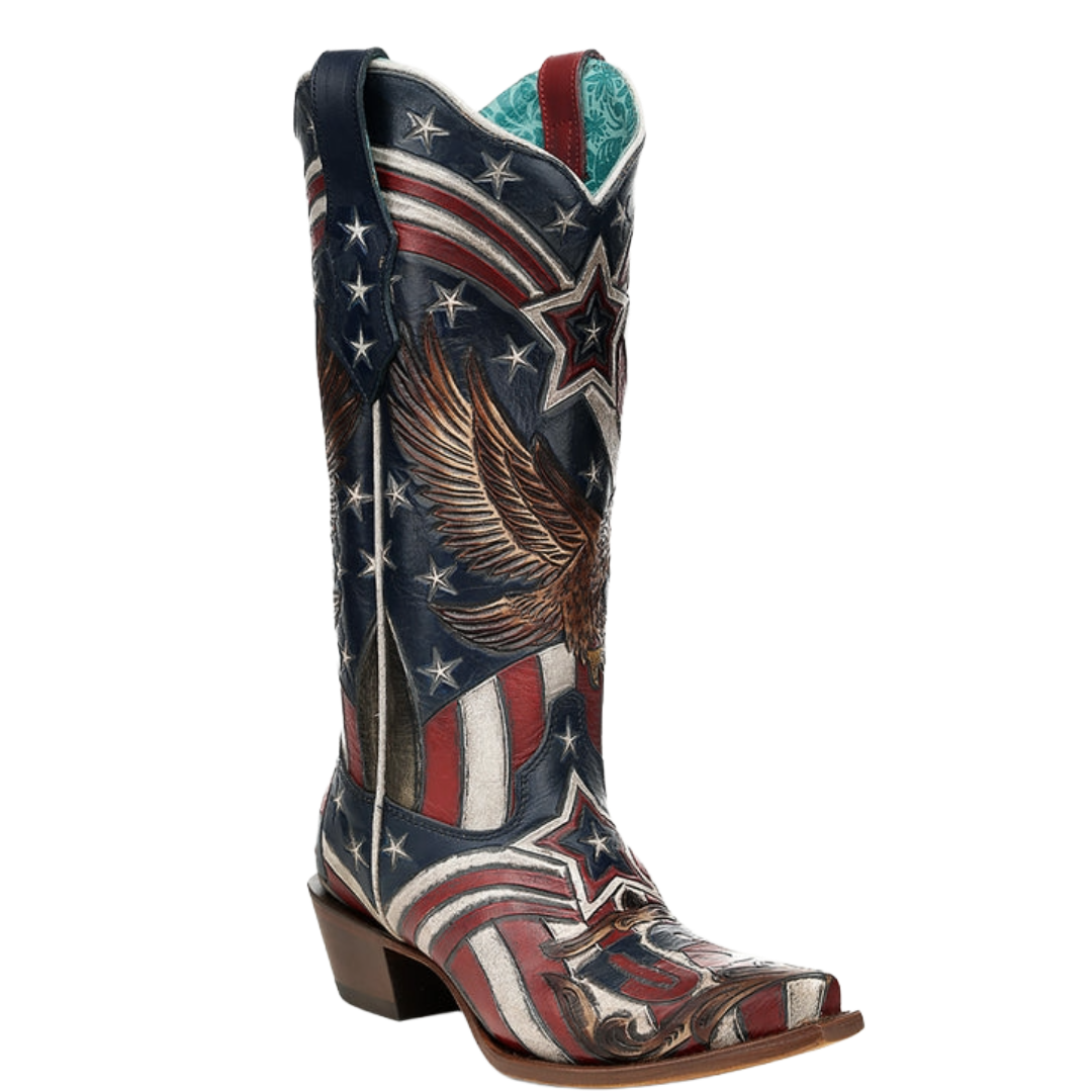 Corral Ladies Liberty Eagle Snip Toe Western Boot A5149