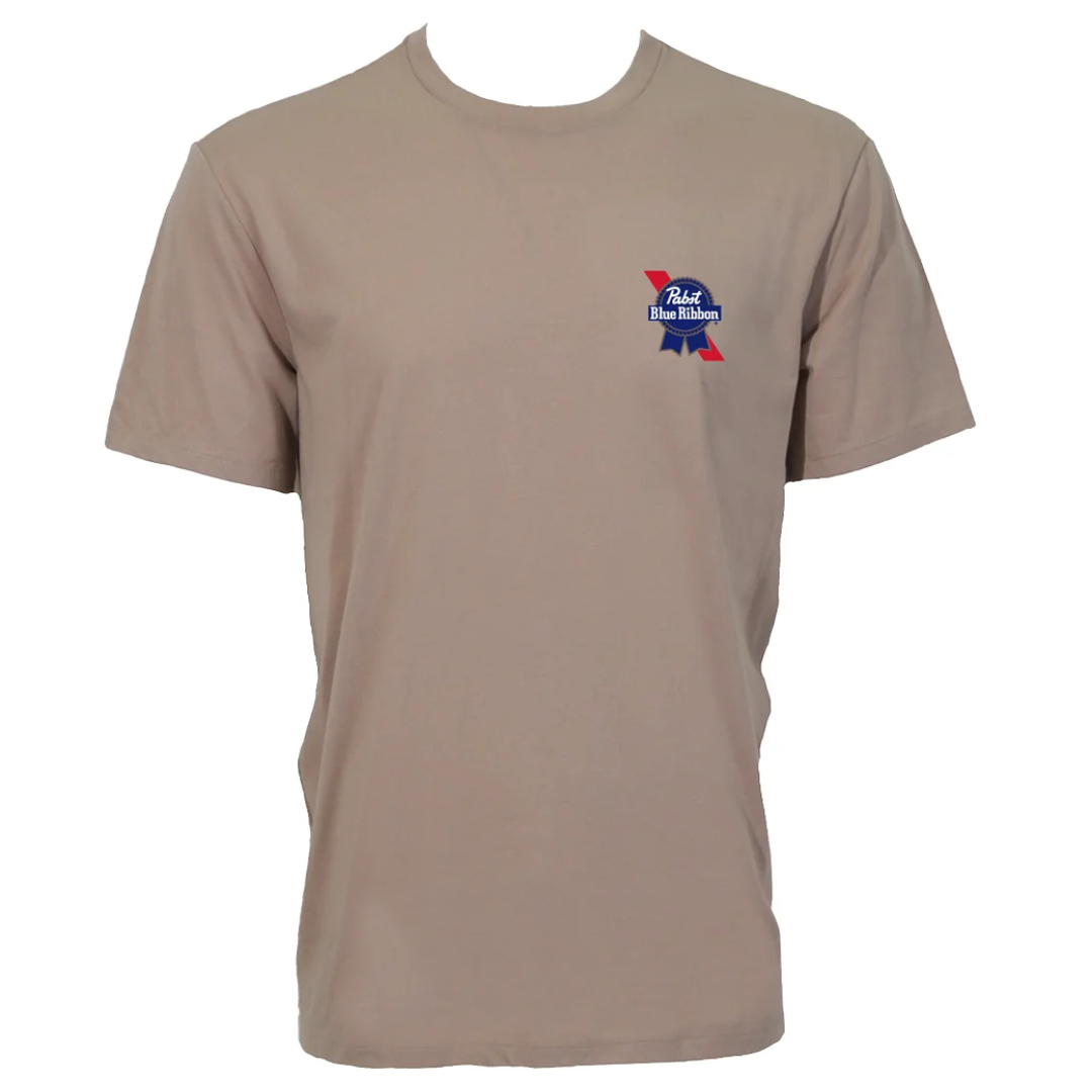 Hooey Men's Pabst Blue Ribbon Tan Graphic T-Shirt HT2655TN