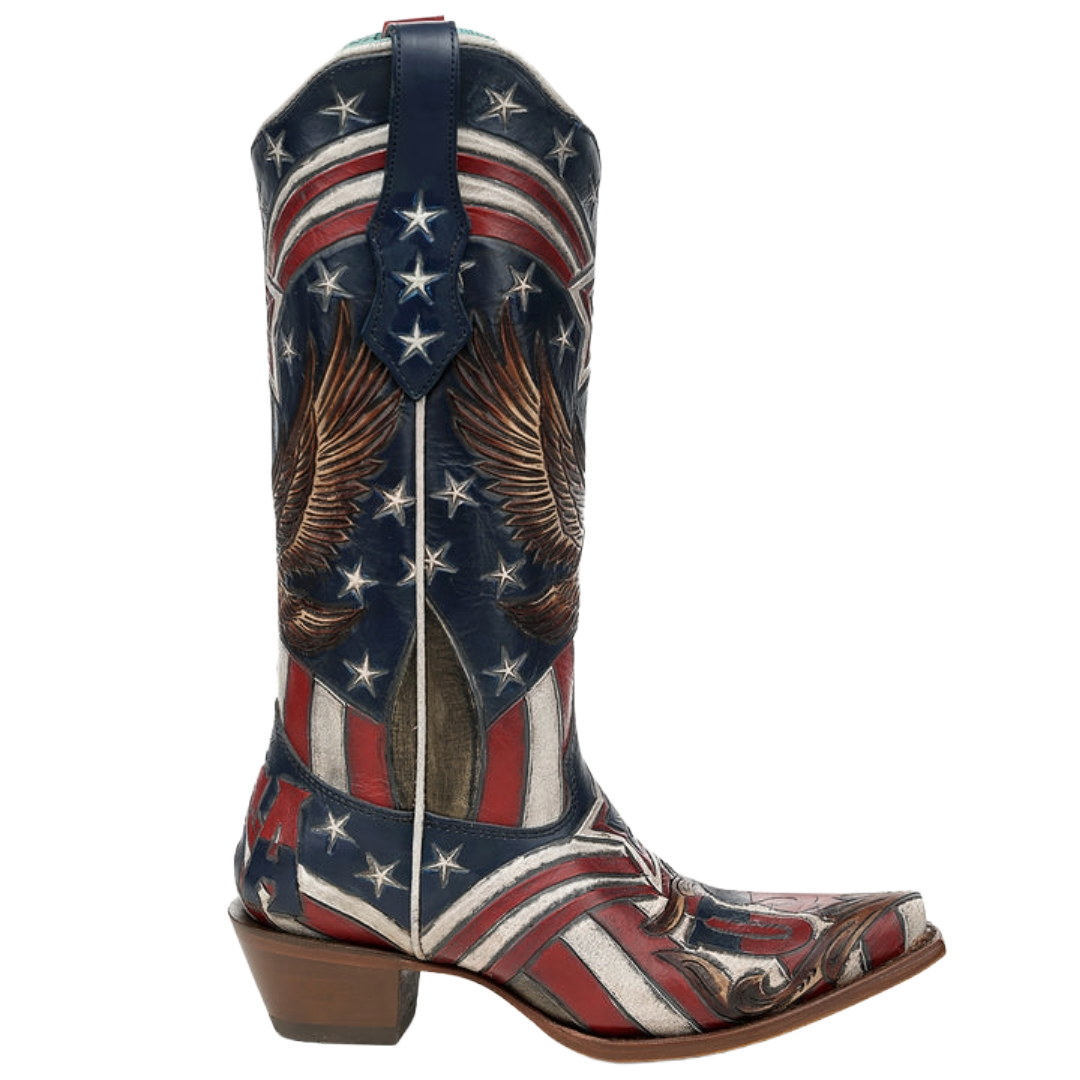 Corral Ladies Liberty Eagle Snip Toe Western Boot A5149