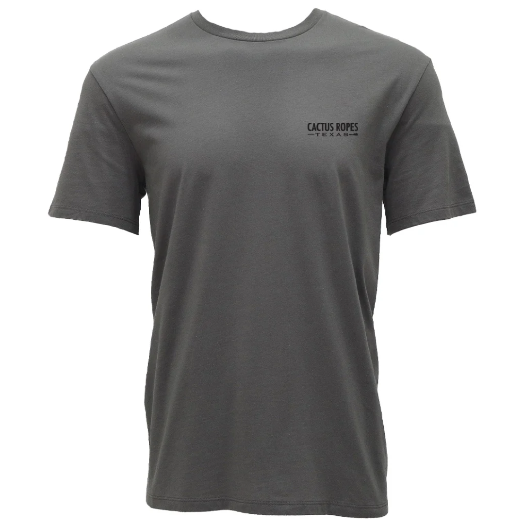 Hooey Men's Cactus Ropes Dark Grey Logo Graphic T-Shirt HT2649DKGY