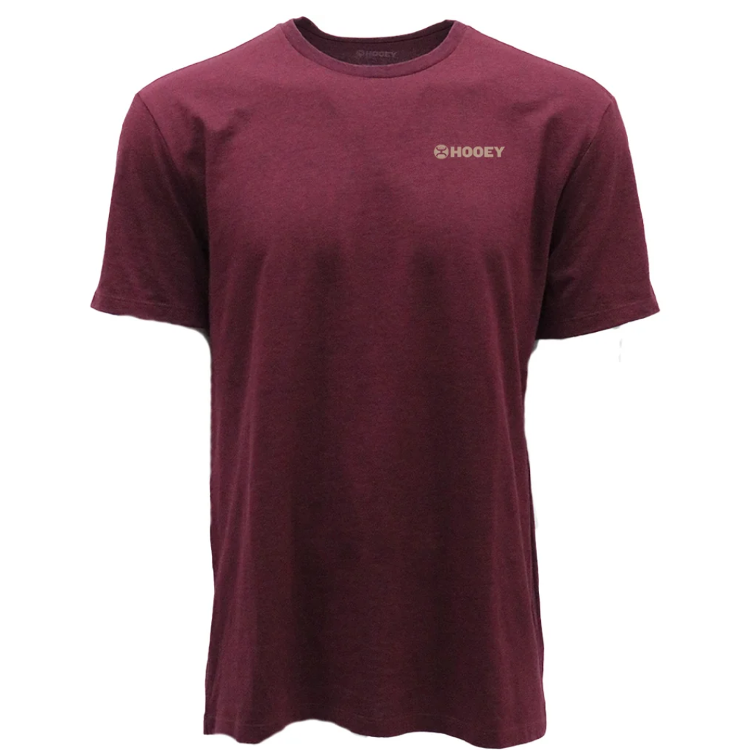 Hooey Men's Western OG Cranberry Heather Graphic T-Shirt HT2698MA