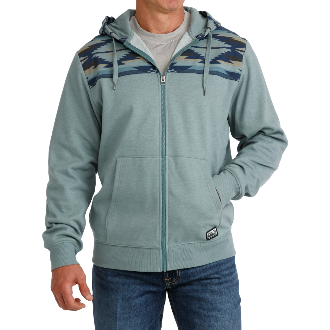 Cinch Men's Blue Full Zip Hooded Jacket MWK1970001