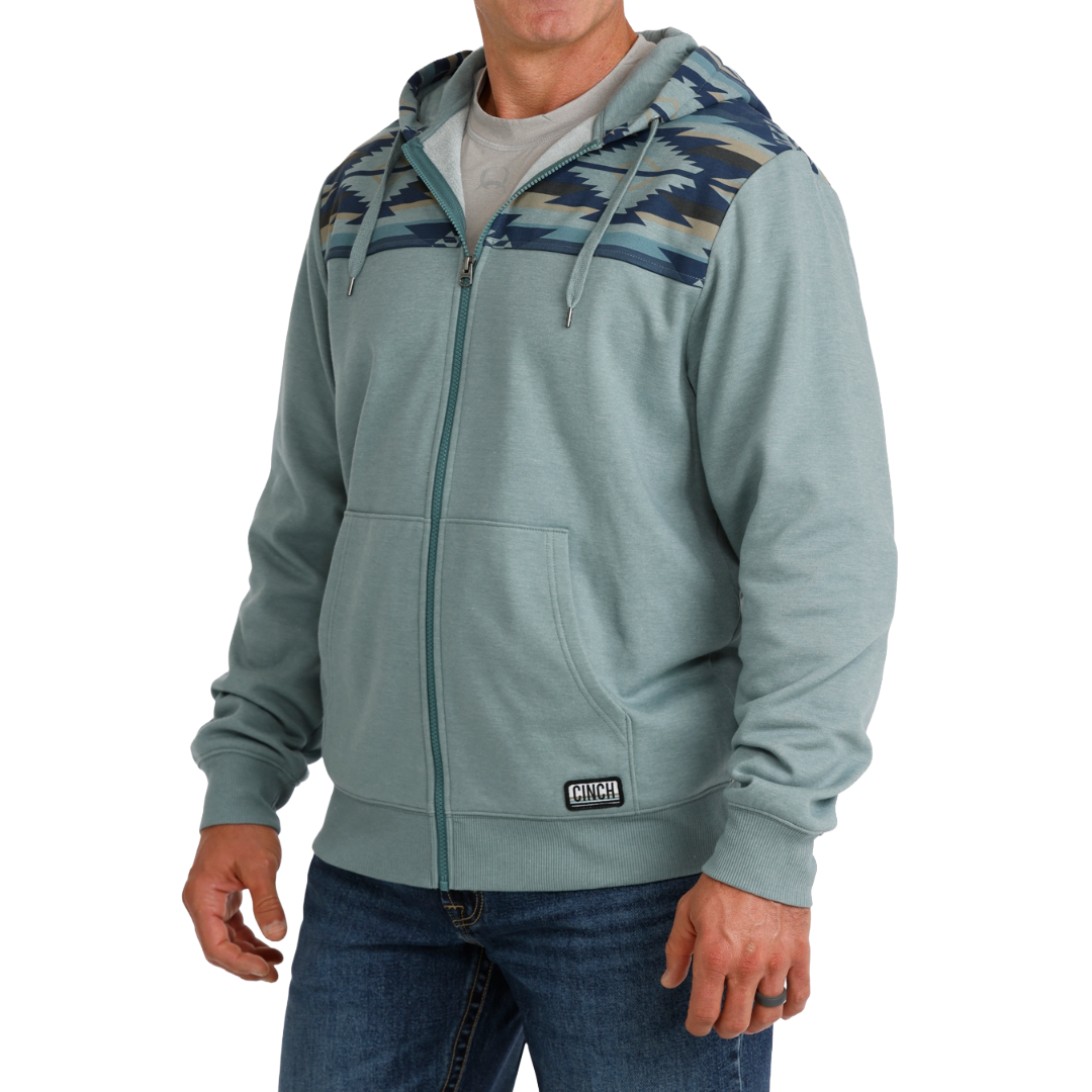 Cinch Men's Blue Full Zip Hooded Jacket MWK1970001