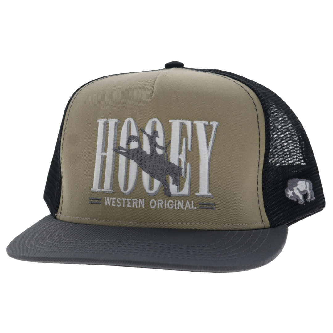 Hooey Wild Ride Tan & Black 5-Panel Trucker Cap 9772T-TNBK