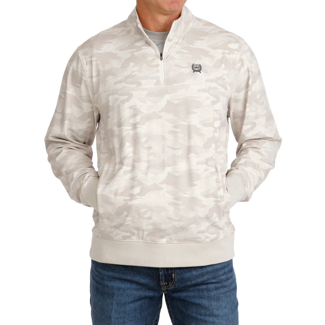 Cinch Men's Gray Camo 1/4 Zip Pullover MWK1971001