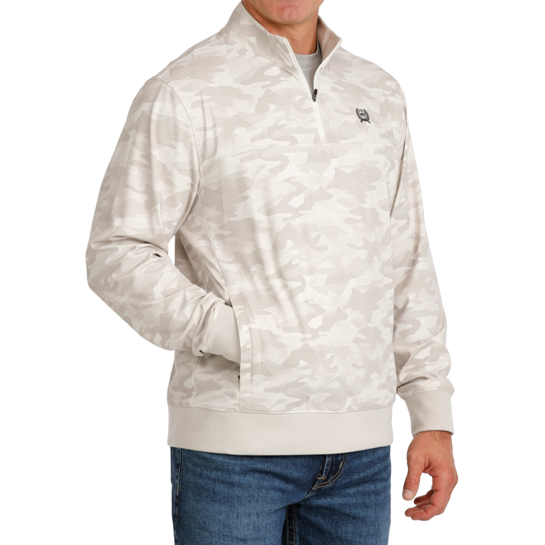 Cinch Men's Gray Camo 1/4 Zip Pullover MWK1971001