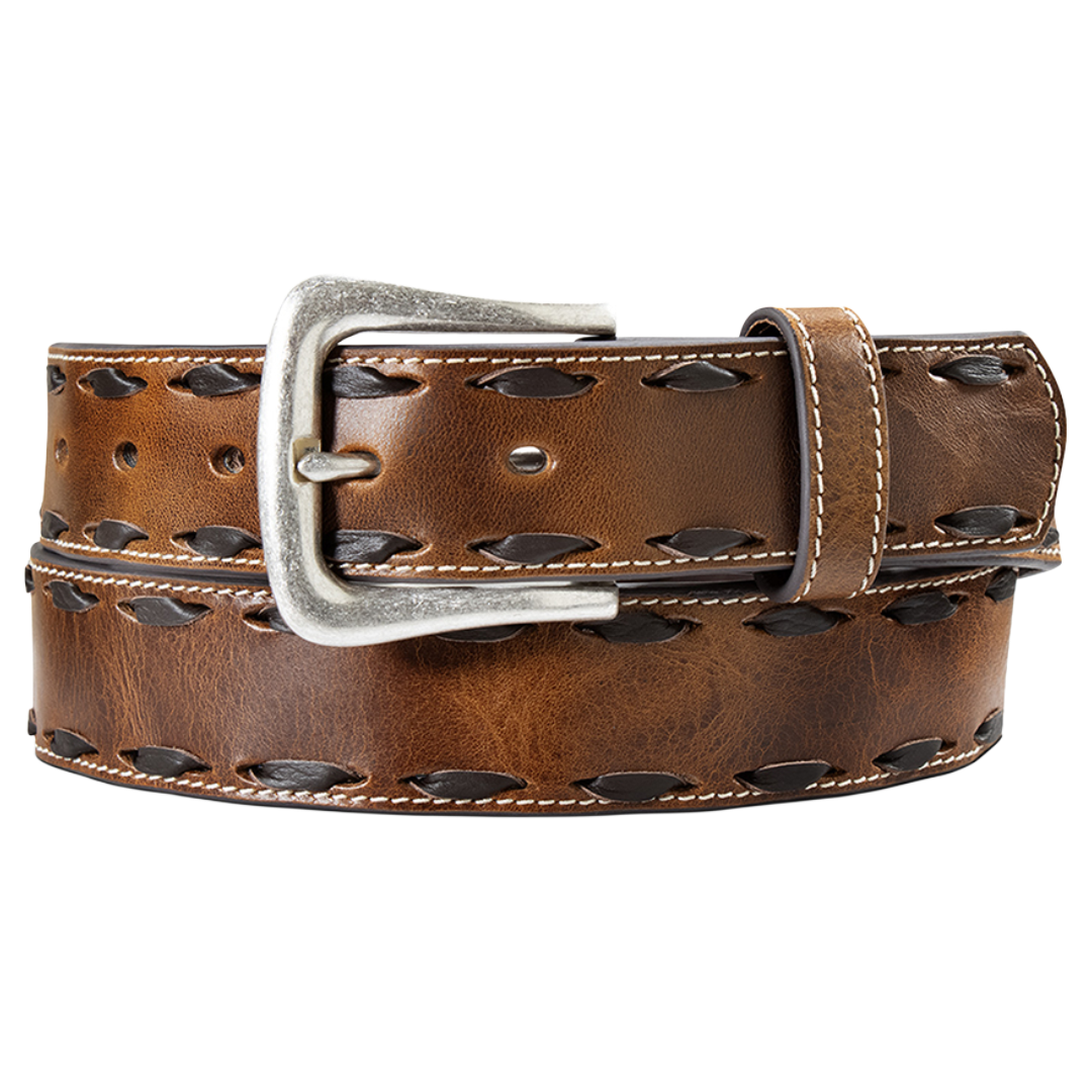 Ariat Ladies Medium Brown Twisted Buck Lace Western Belt A1569102