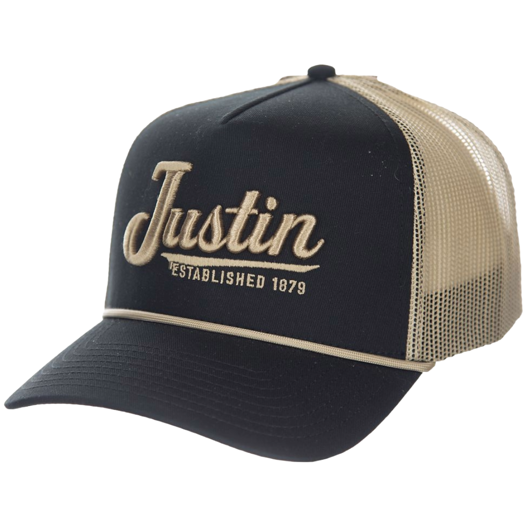 Justin Men's Black Baseball Cap JUS13692-BLACk