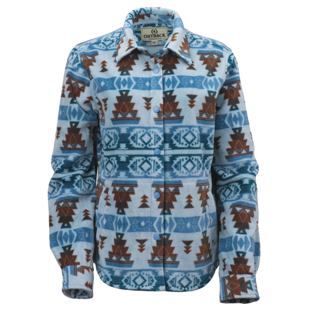 Outback Trading Co. Ladies Skylar Blue Western Big Shirt 40387-BLU
