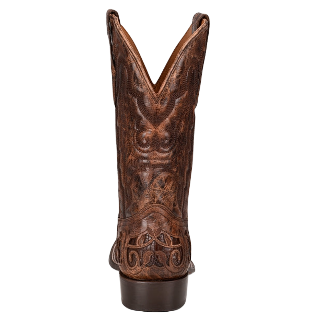 Corral Men's Brown Alligator Inlay Wide Square Toe Western Boot A4173
