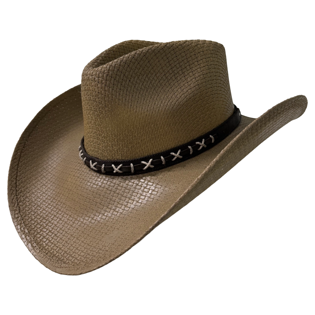 Austin Handmade Hat Children's Taupe Brown Straw Western Hat 05-300