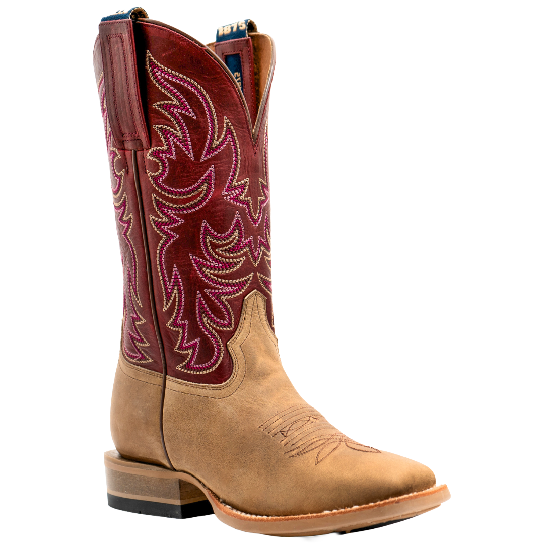 HYER Ladies Topeka Royal Cherry Square Toe Western Boot HW41035