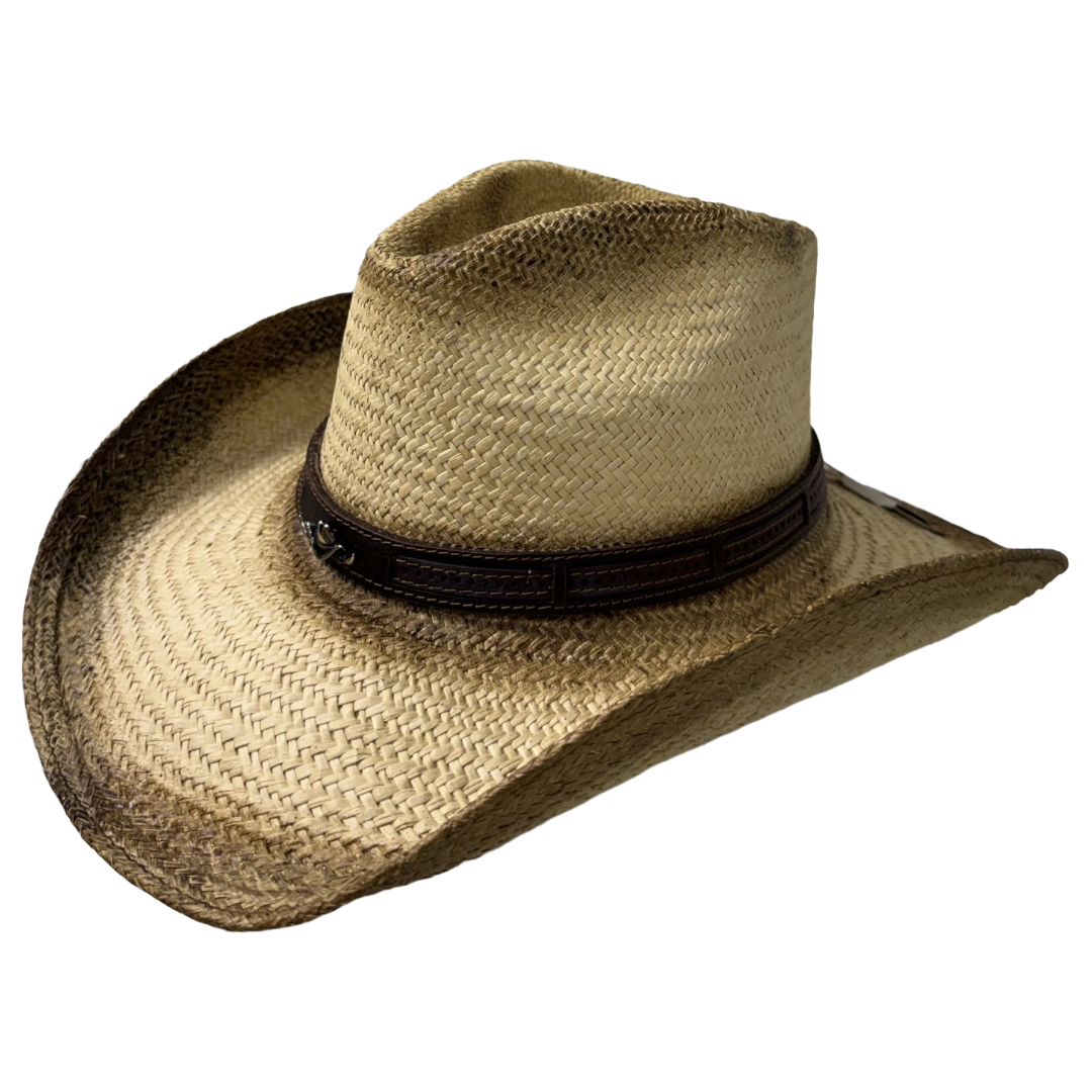 Austin Handmade Hats Cowboy Horns Natural Straw Hat 05-1218-2
