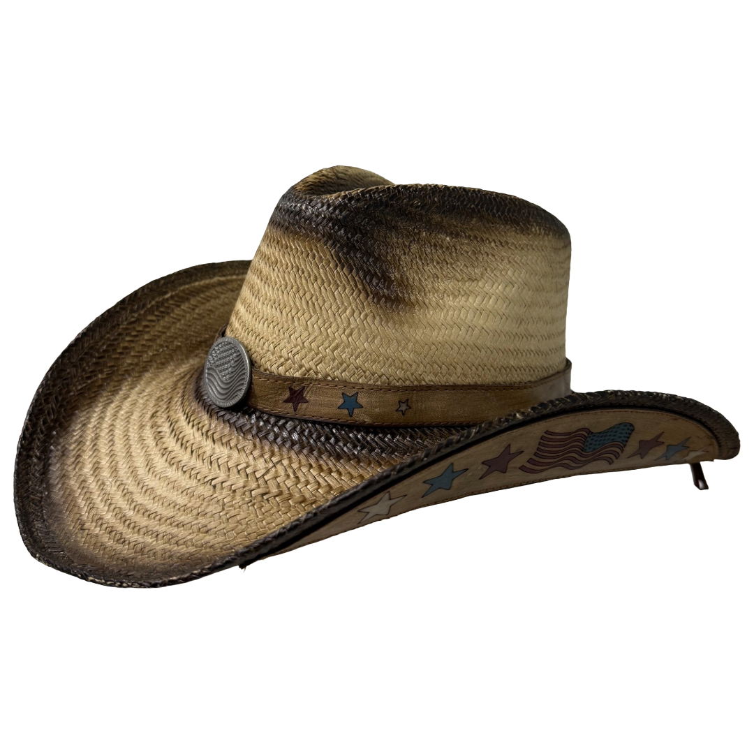 Austin Handmade Hat American Stars Natural Straw Hat 05-500