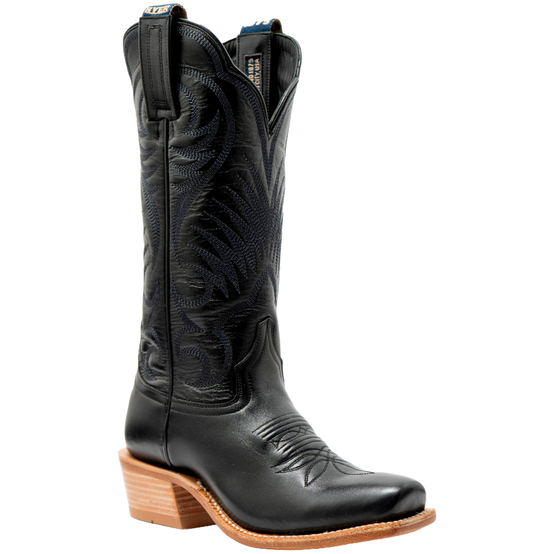 HYER Ladies Black Leakwood Square Toe Western Boot HW42029