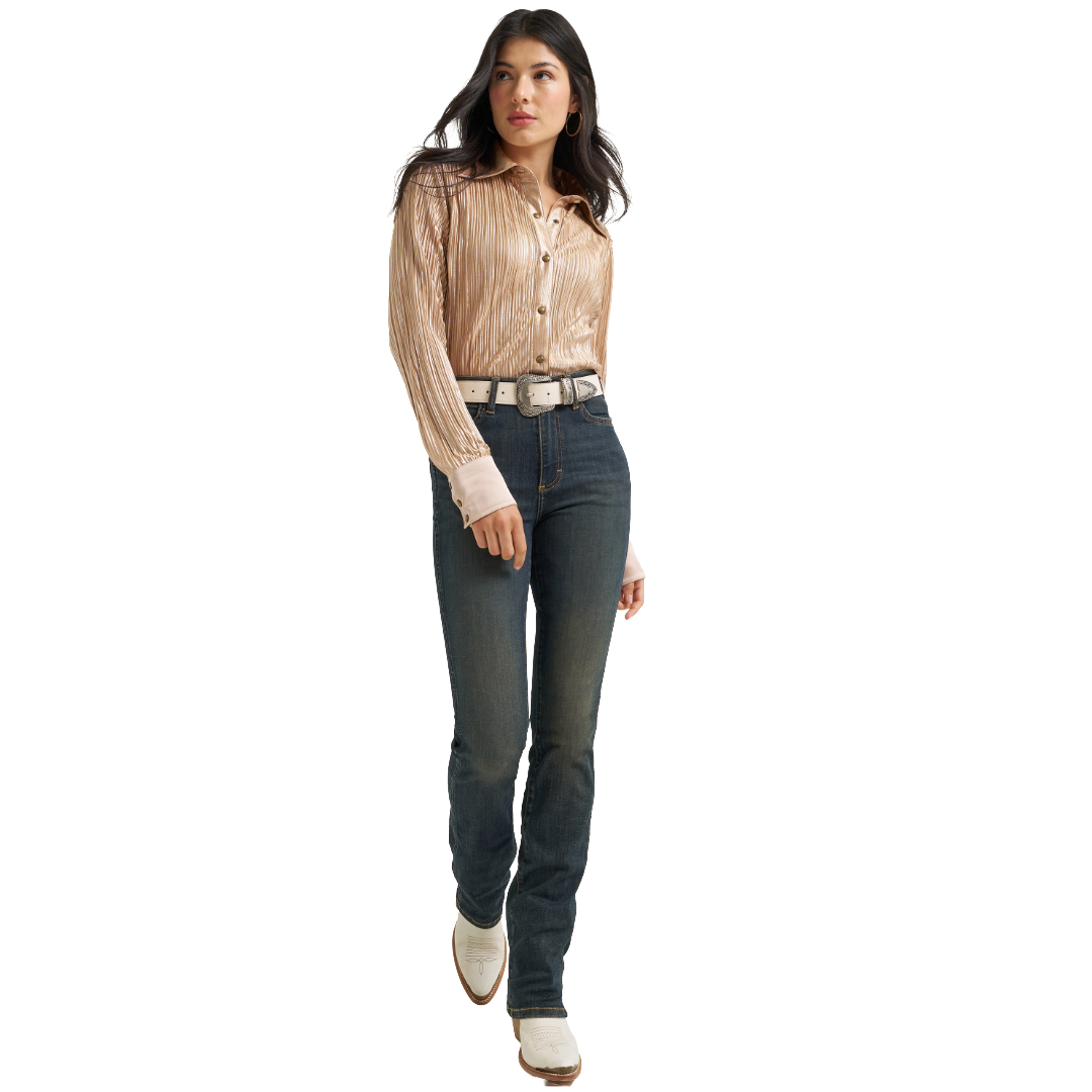 Wrangler X Lainey Wilson Ladies Boot Hugger Dark Denim Jean 112382916