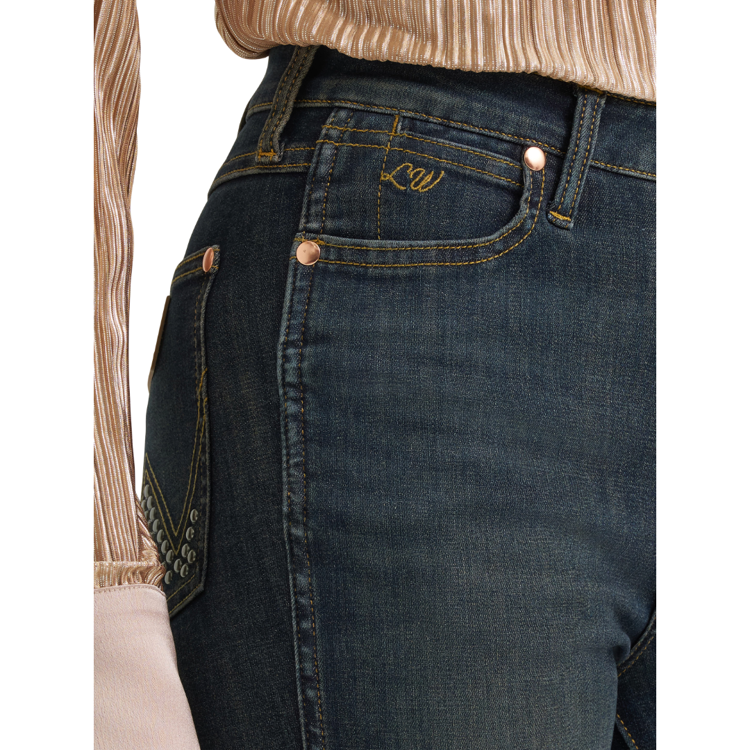 Wrangler X Lainey Wilson Ladies Boot Hugger Dark Denim Jean 112382916