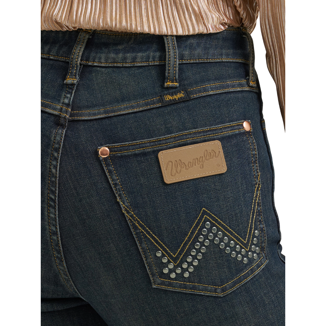 Wrangler X Lainey Wilson Ladies Boot Hugger Dark Denim Jean 112382916