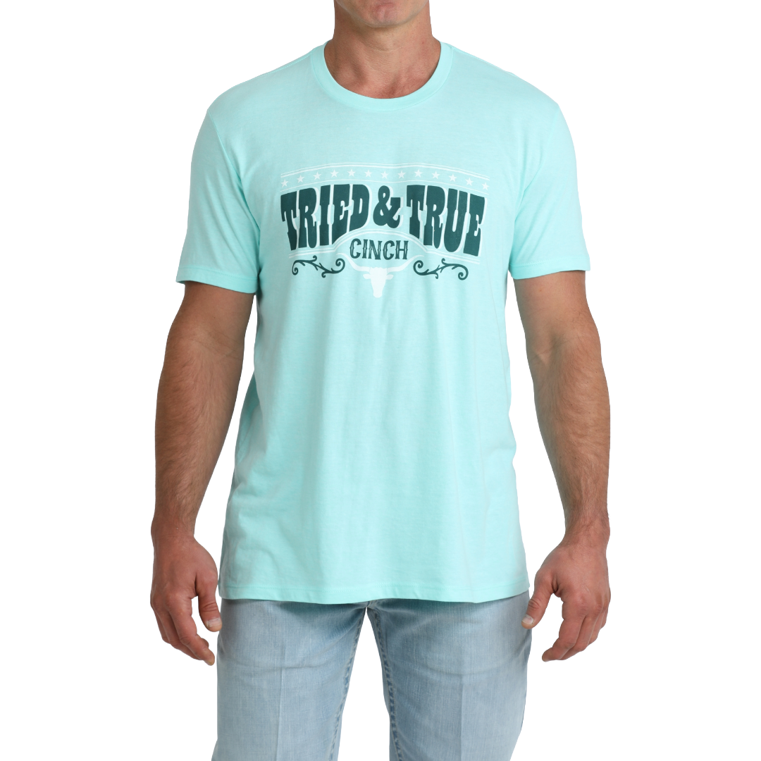 Cinch Men's Turquoise 'Tried & True' Graphic T-Shirt MTT1690733