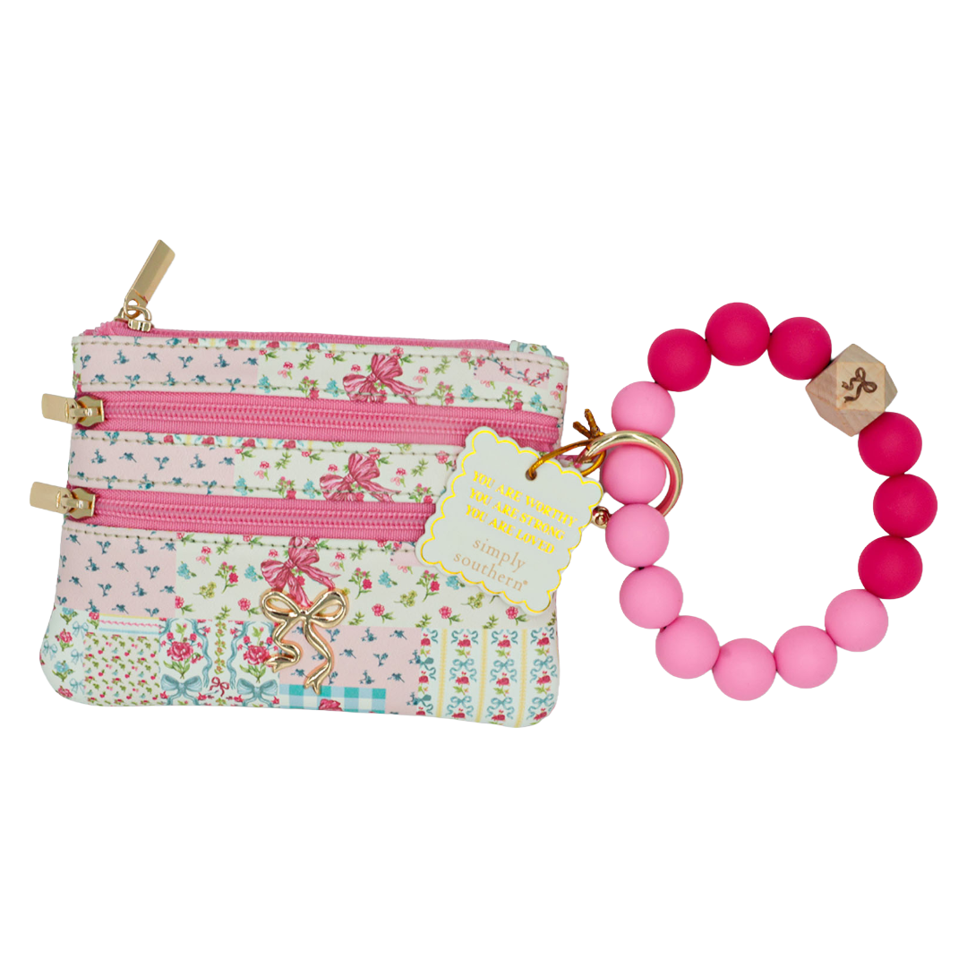 Simply Southern Quilted Ribbon Beaded Bangle 0226-BEADBANGLEWLT-QLTRBN