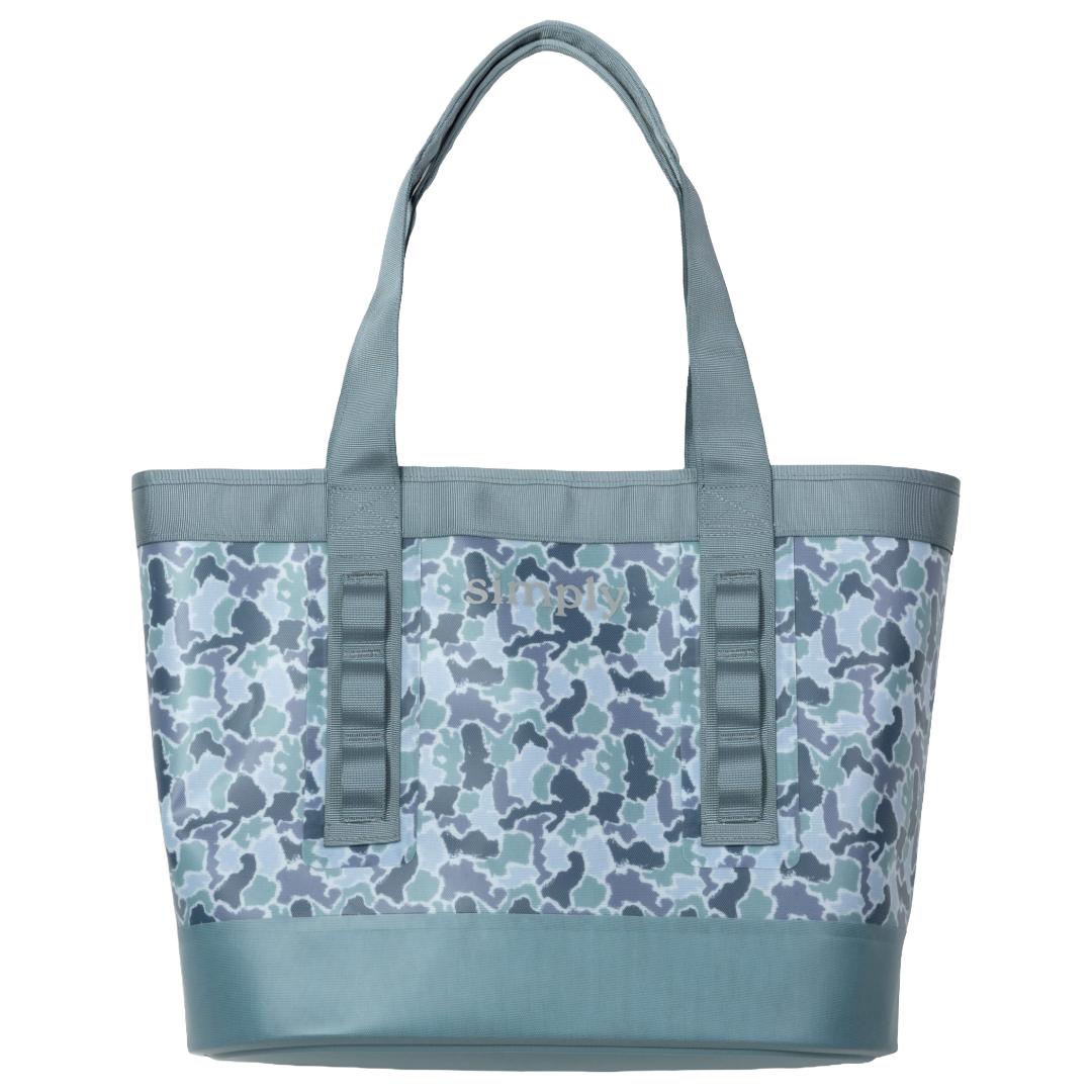 Simply Southern Ladies Tough Camo In Blue Tote 0126-SIMPLYTOTE-TOUGH-CAMO