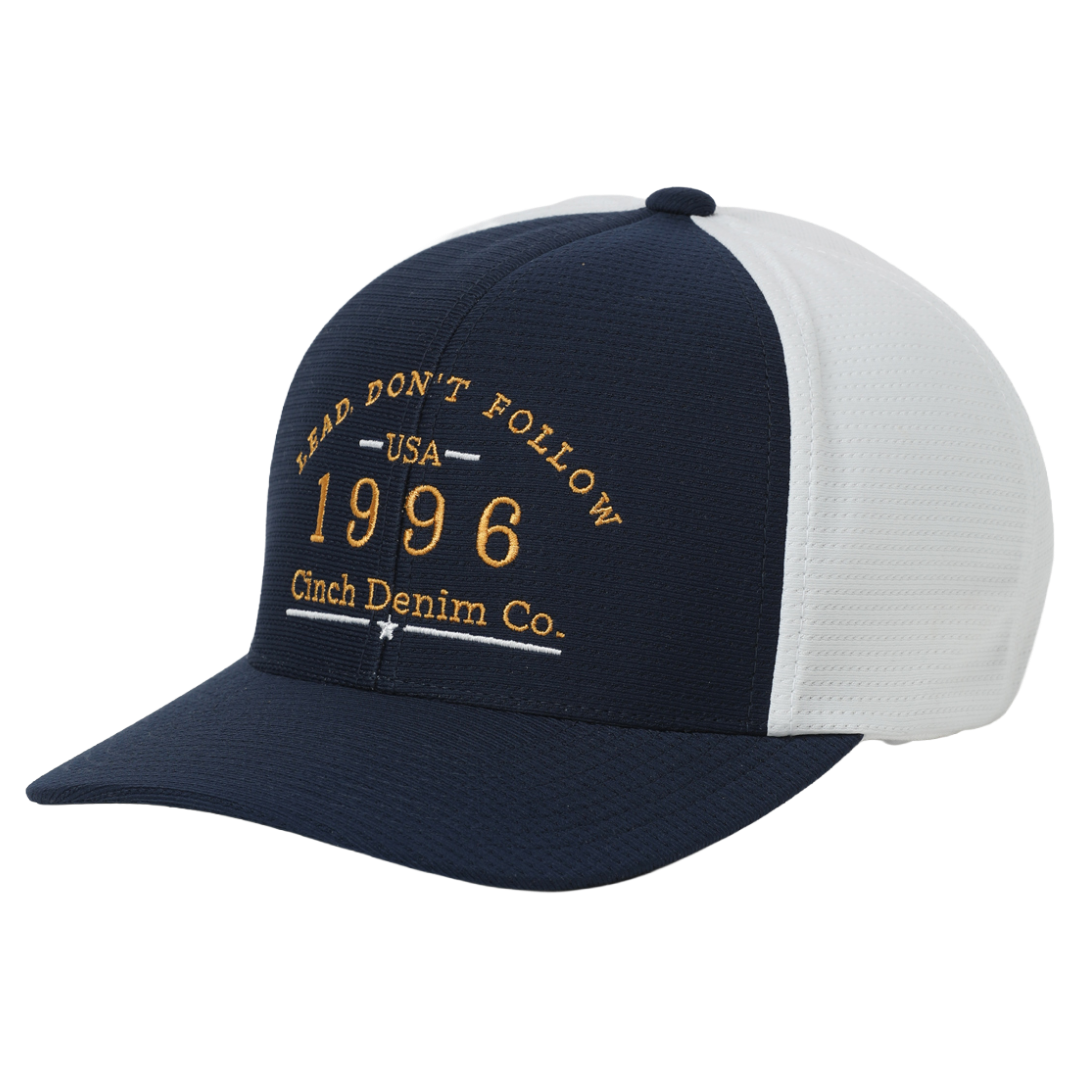 Cinch Men's Flexfit Navy '1996' Logo Trucker Cap MCC0540001