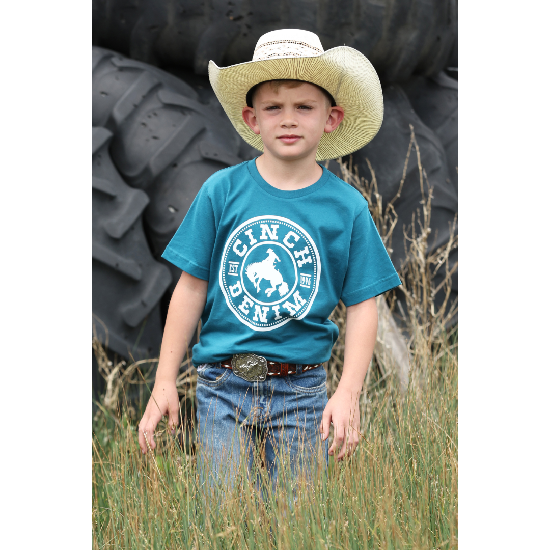 Cinch Boy's Youth Blue T-Shirt MTT7670183