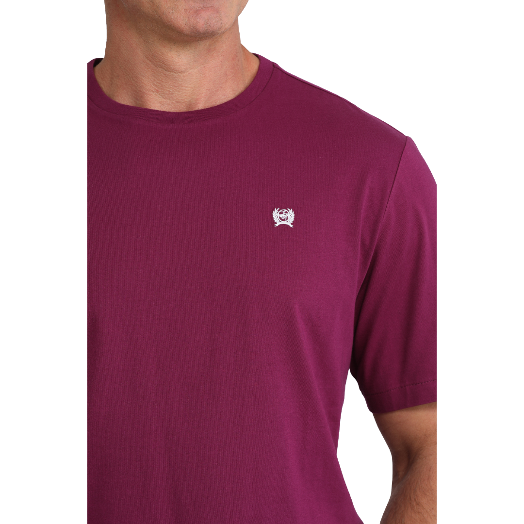 Cinch Men's Logo Solid Purple T-Shirt MTK1650007