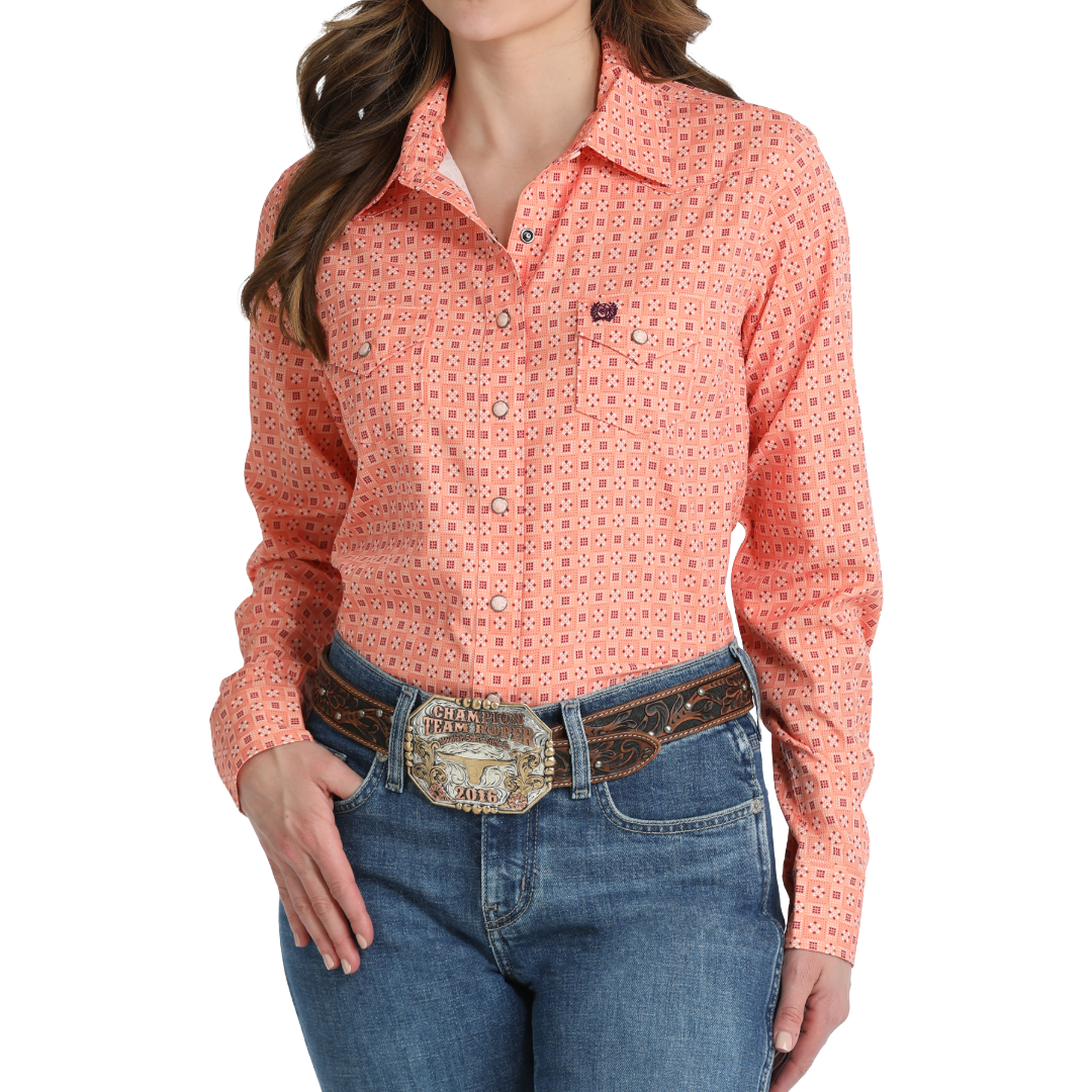 Cinch Ladies Coral Arenaflex Button Down Shirt MSW9206007