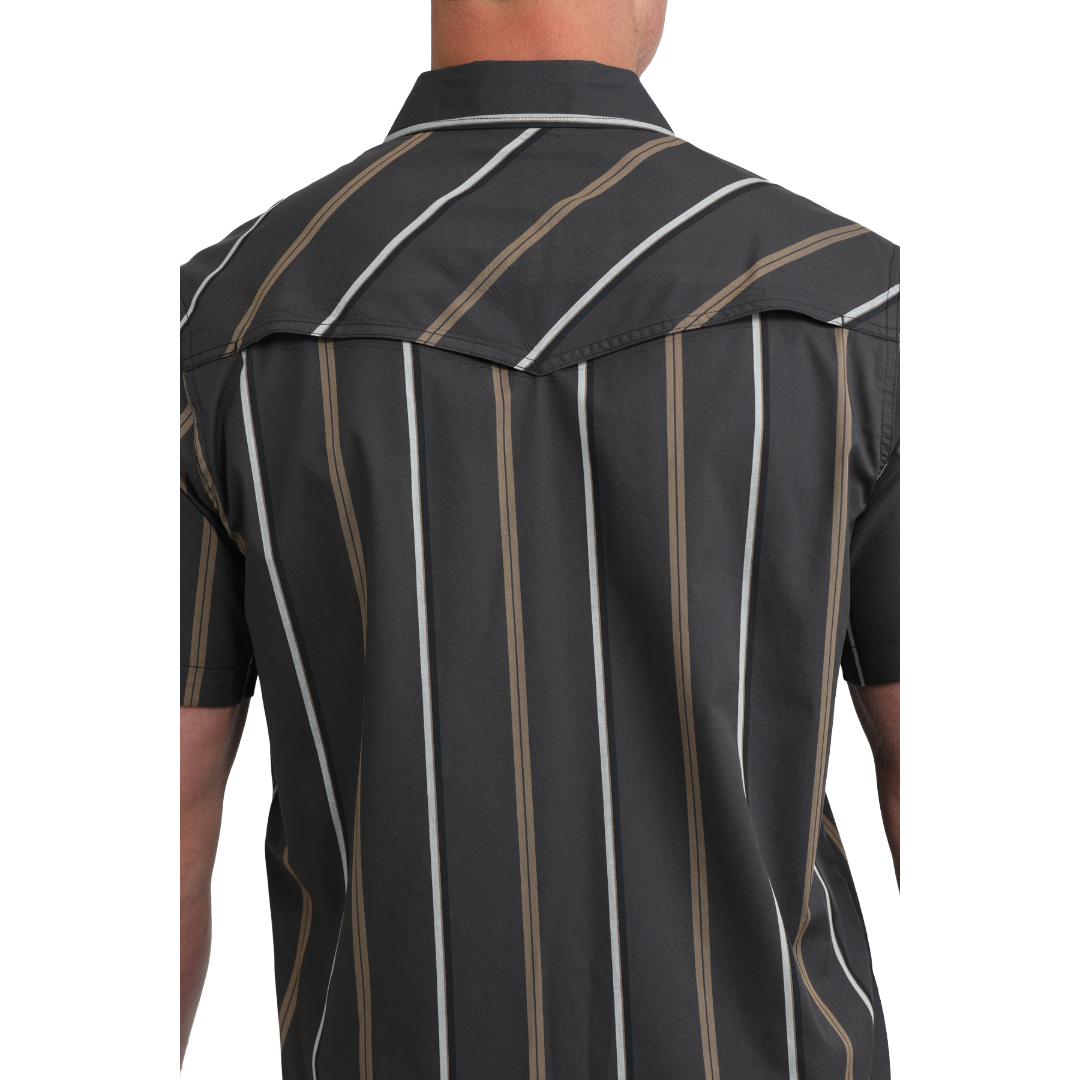Cinch Men's Camp Black Stripe Snap Down Shirt MTW1402016