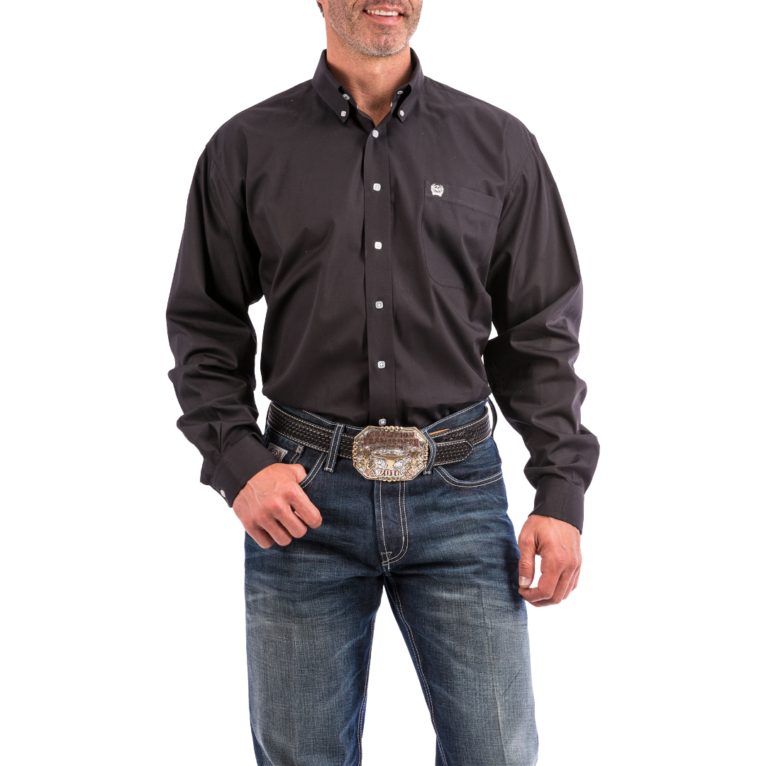 Cinch Men's Solid Black Button Down Shirt MT10320083