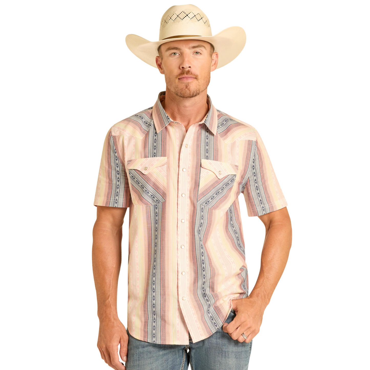 Panhandle Slim Men's Dobby Stripe Modern Vintage Snap Shirt PMN9S08909