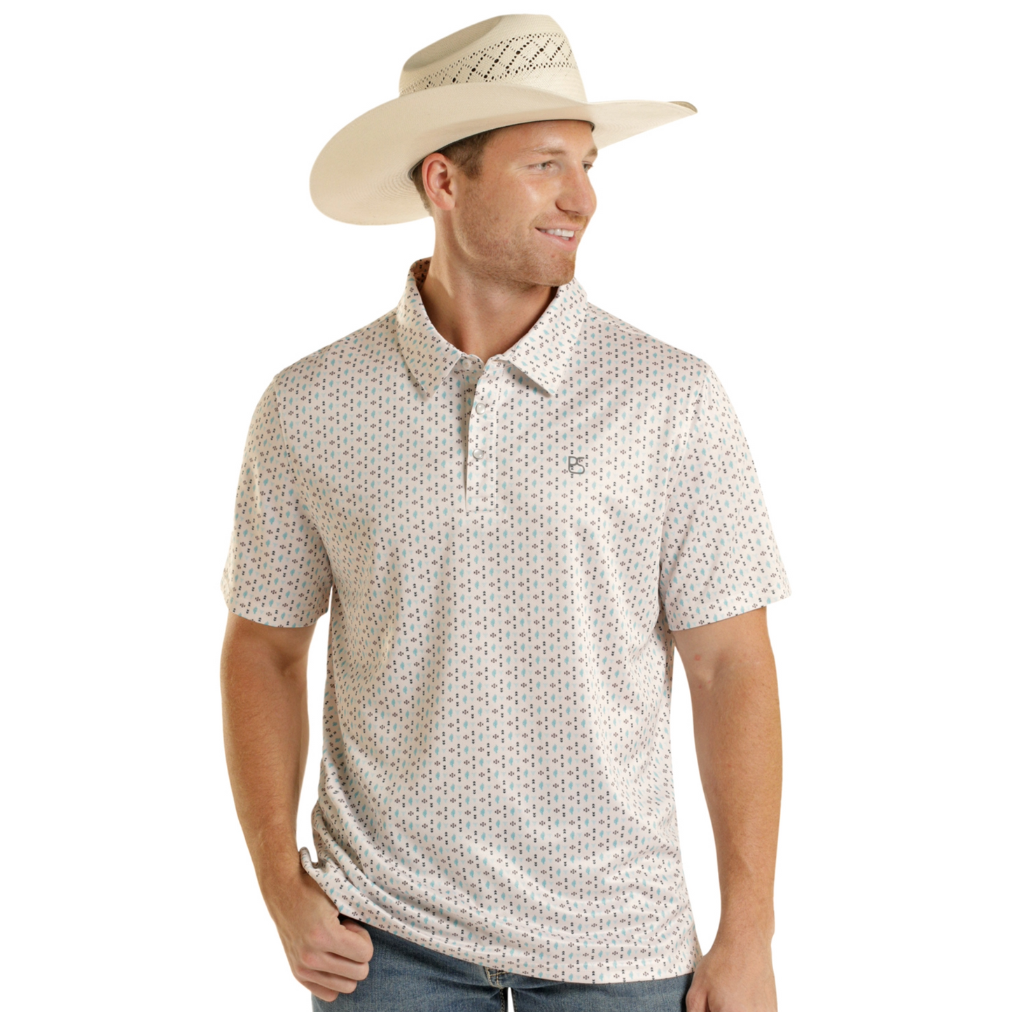 Panhandle Slim Men's Ercu Short Sleeve Polo Shirt TM51T08996