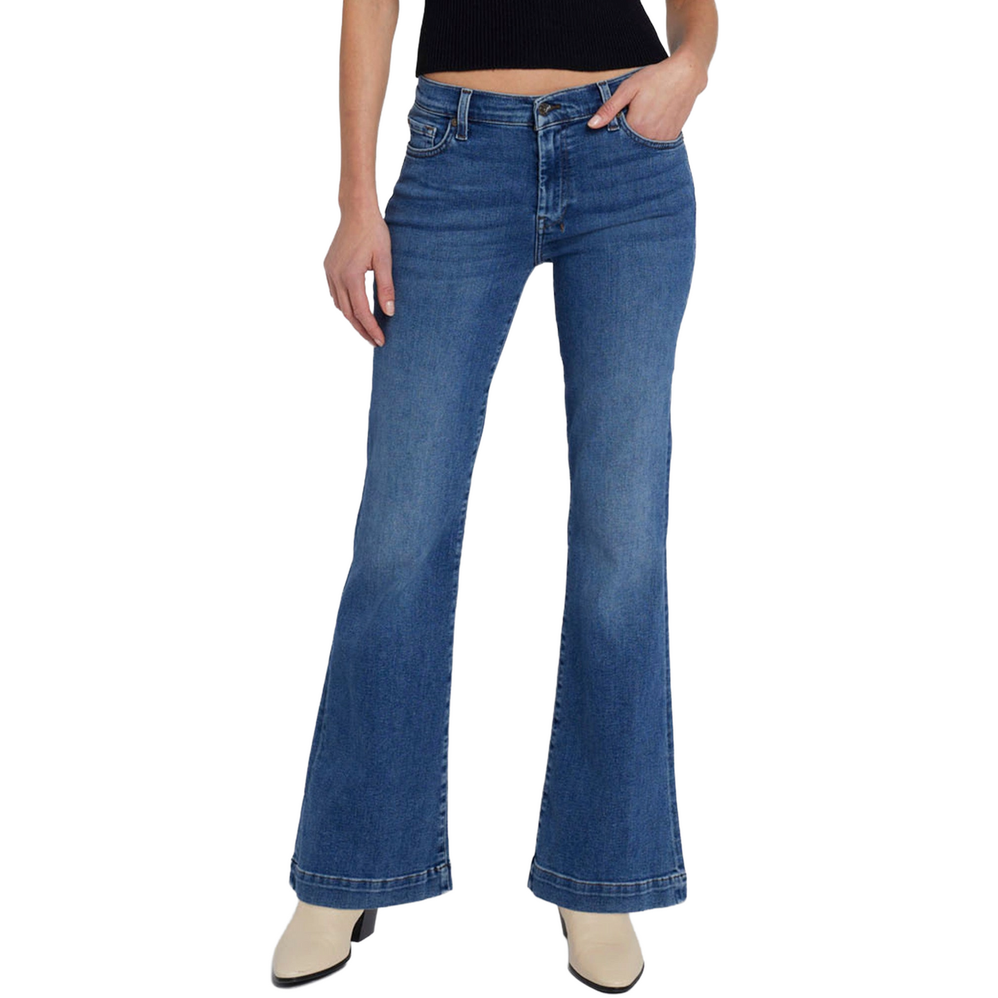 7 For All Mankind Ladies Dojo Clara Flare Denim Jean 7U451330