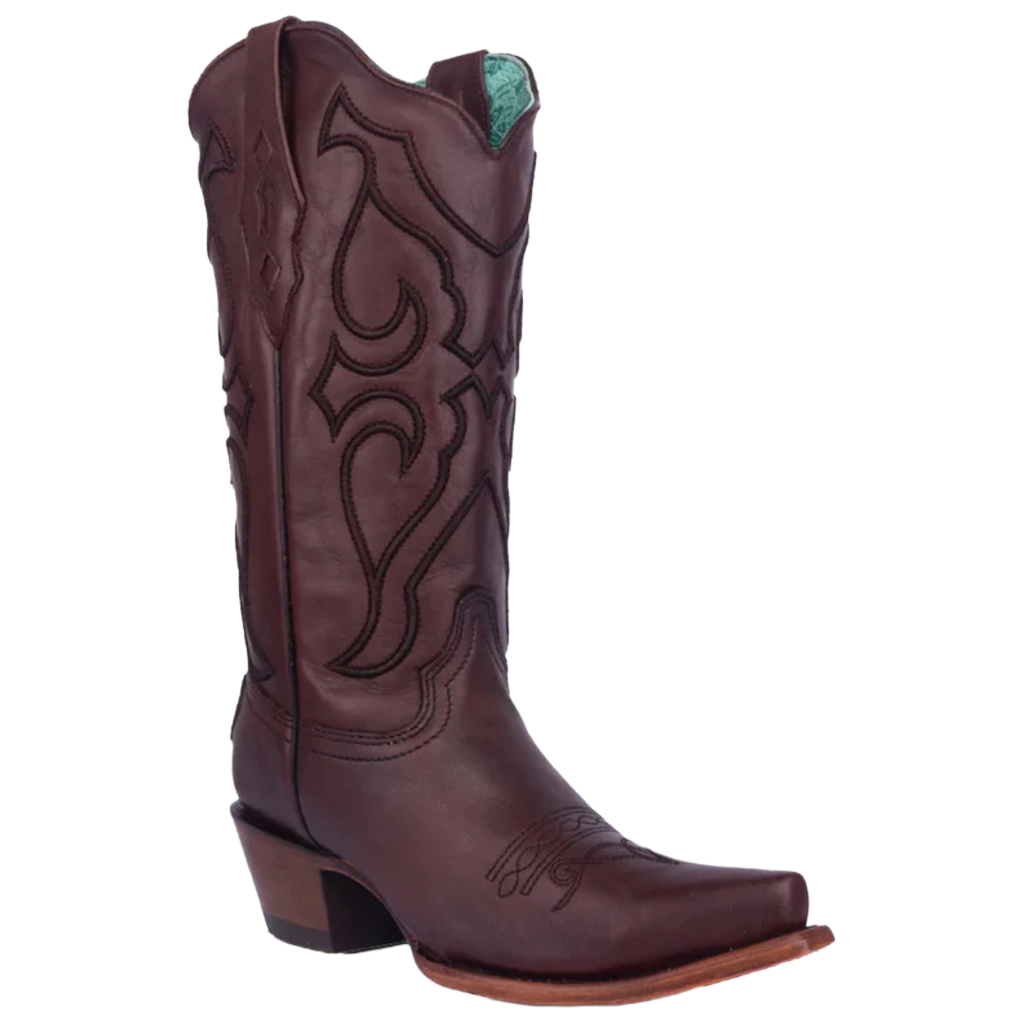 Corral Ladies Brown Embroidered Snip Toe Western Boot Z5188