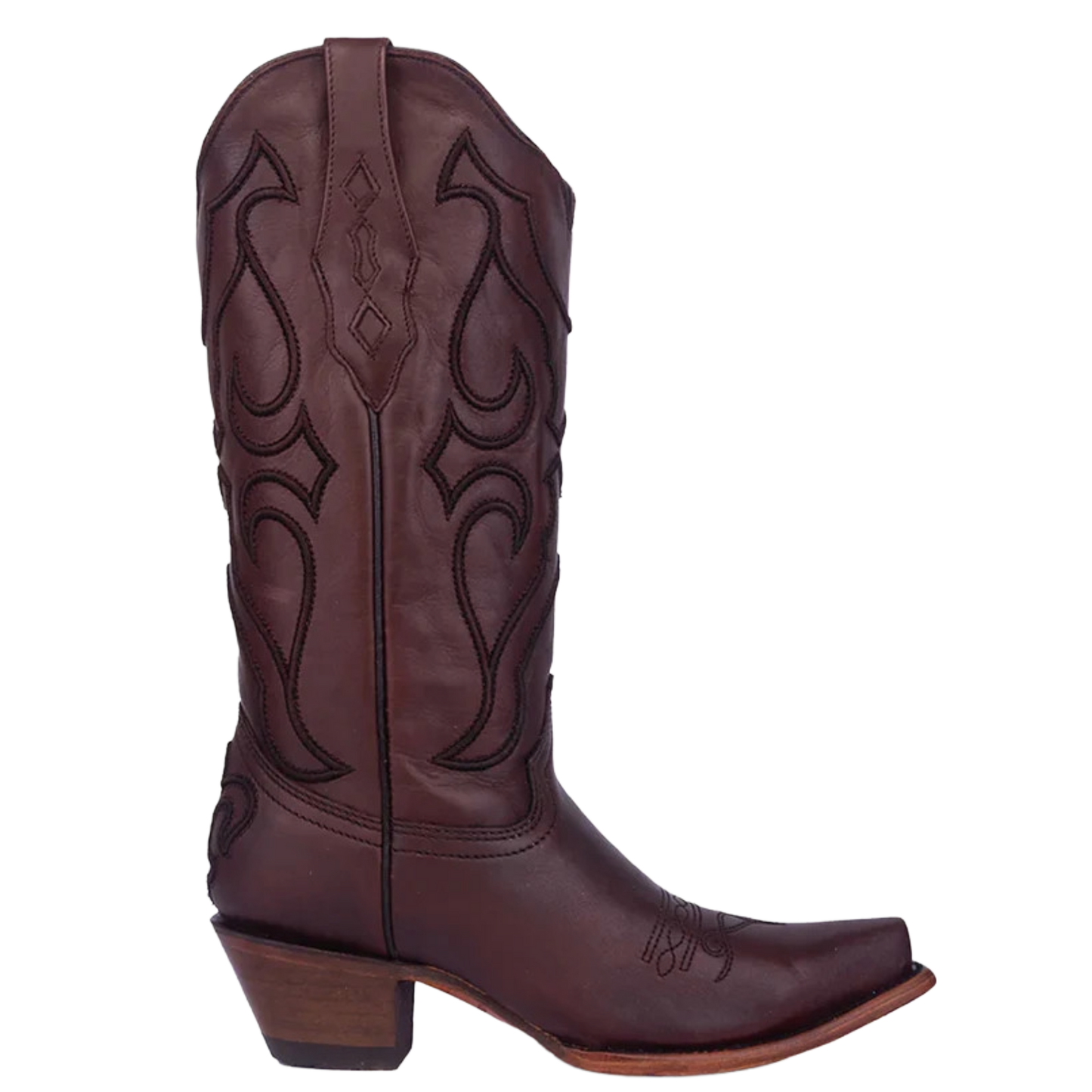 Corral Ladies Brown Embroidered Snip Toe Western Boot Z5188