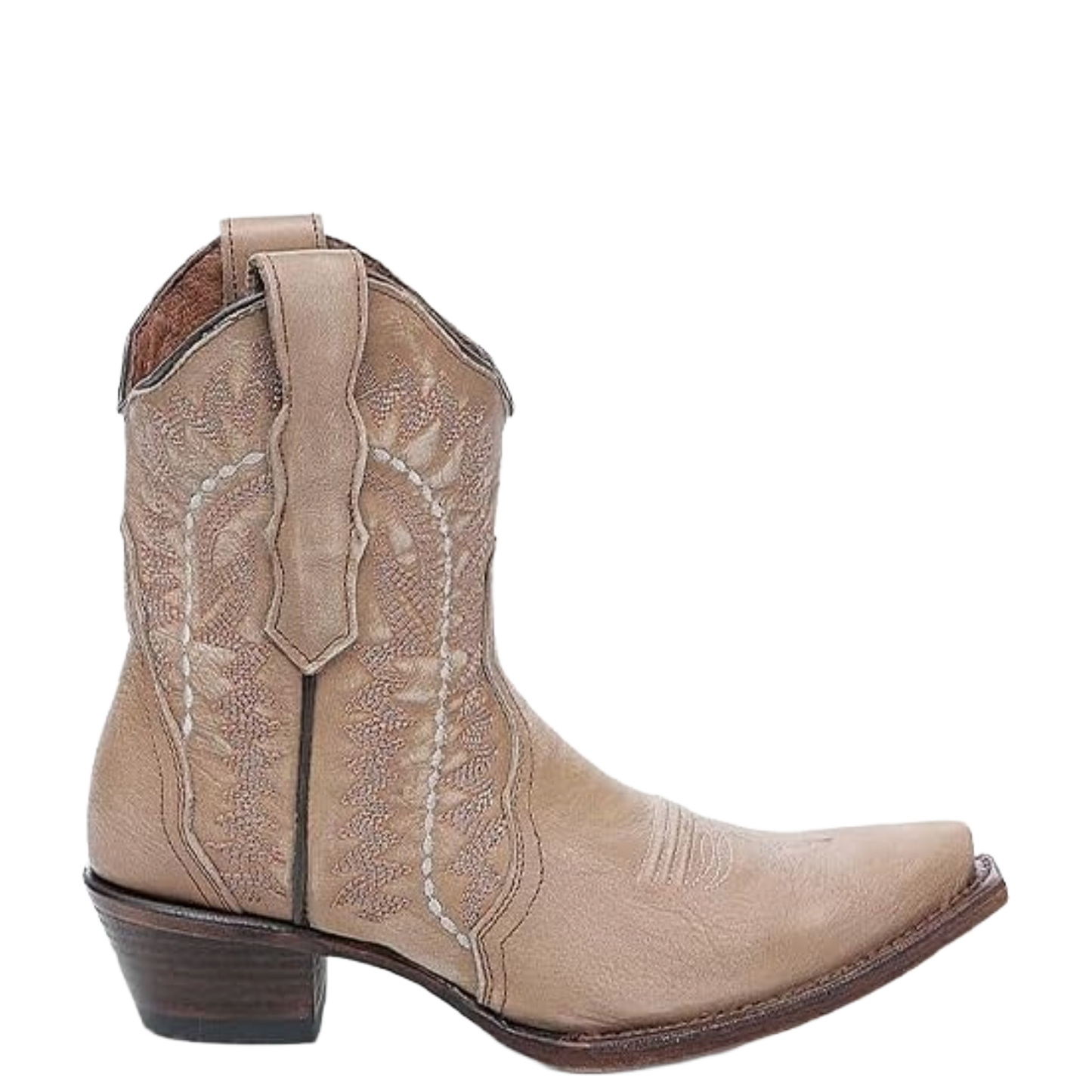 Circle G by Corral Ladies Sand Embroidery Ankle Boot L6245