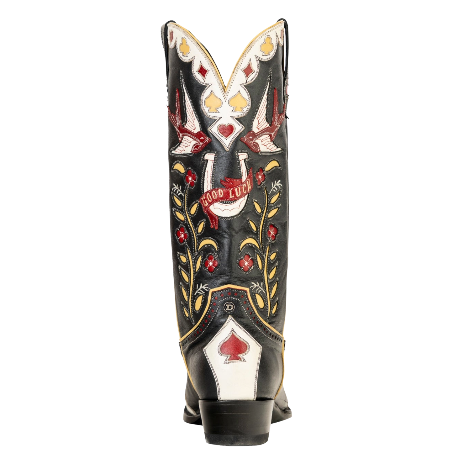Double D Ranch Ladies High Stakes Black Leather Western Boot DDL1083